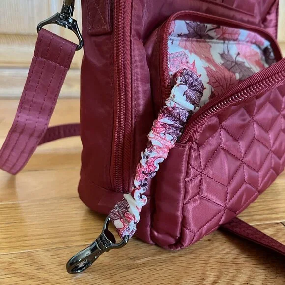 LUG Ranger Crossbody and Matching Wallet Rosewood and Maple Cream Inside - Picture 16 of 16